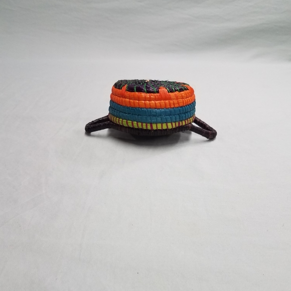 Small Multicolored Sweet Grass Basket - Picture 3 of 6